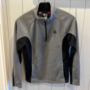 Spyder 1/4 zip woven, soft-lined pullover